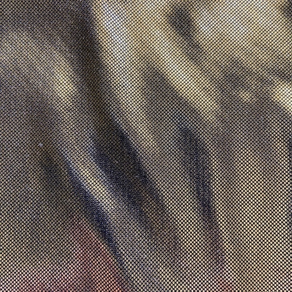 Vintage Y2K Halter Top Gold Metallic Sexy Backless Sz Small Disco Party Sparkle - Picture 6 of 9